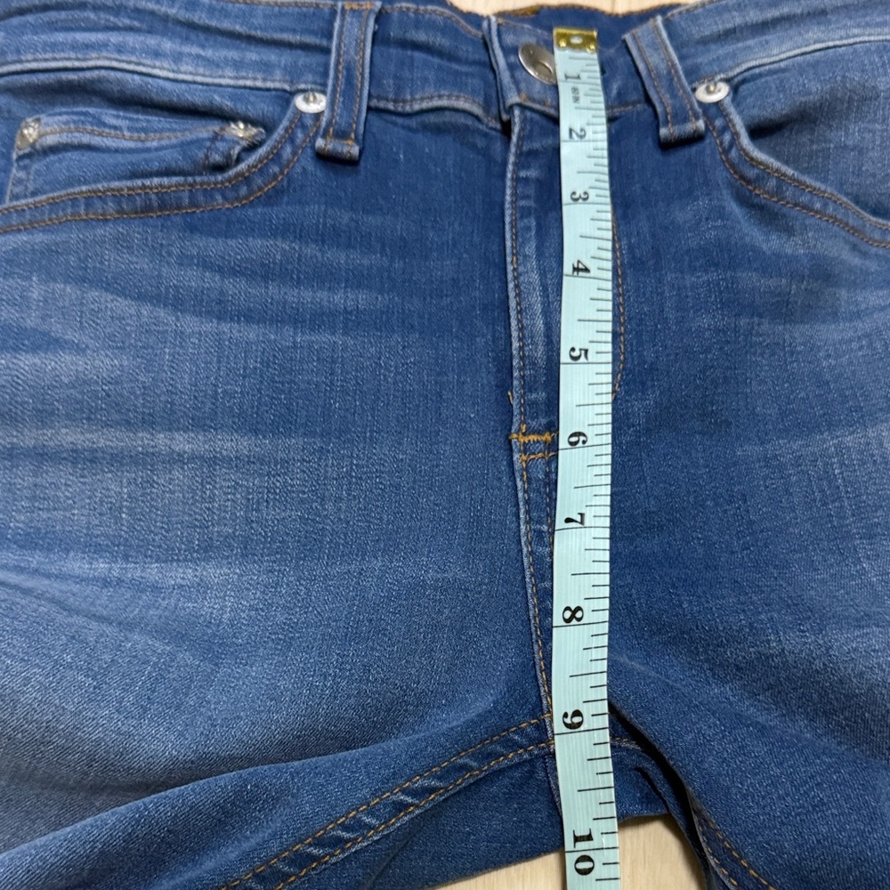 Rag & Bone Distressed Blue Mid-Rise Ankle Skinny Jeans NEW - Picture 8 of 12